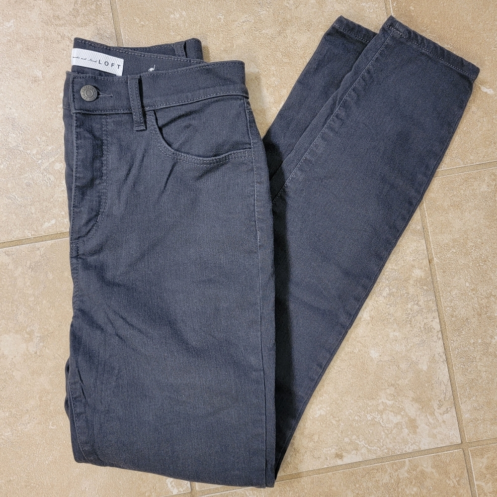LOFT Dark Gray Skinny Pants